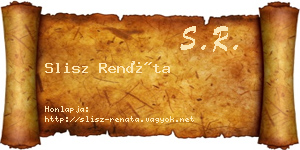 Slisz Renáta névjegykártya