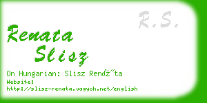 renata slisz business card